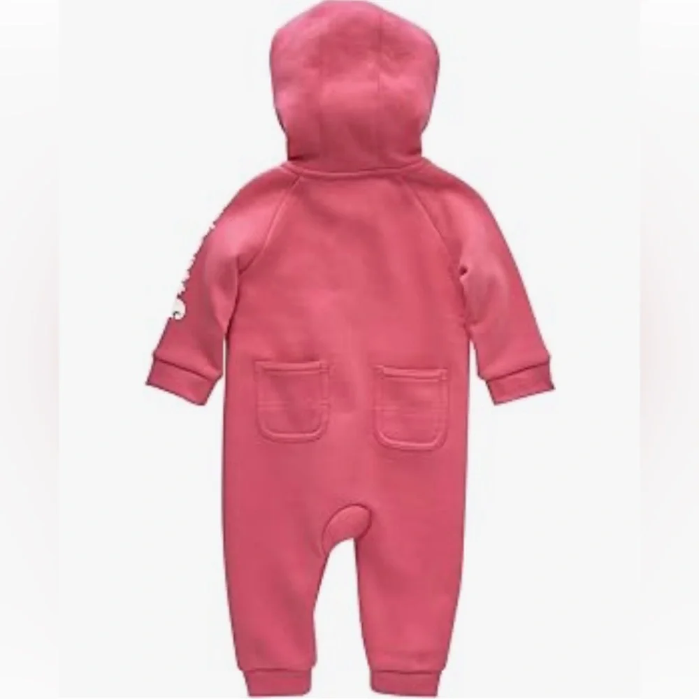 Carhartt Baby girl's Long-Sleeve Zip-Front Hooded Coverall 6 months NWT perfect - Picture 2 of 10